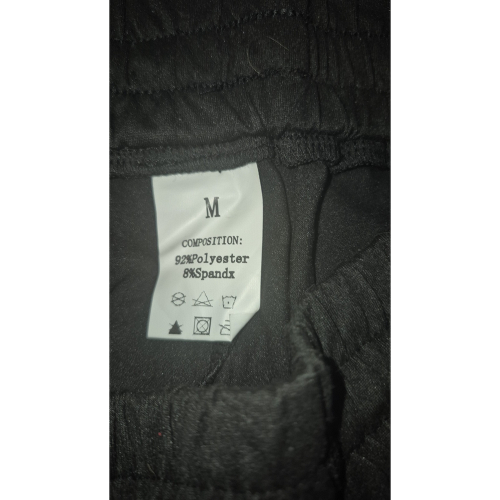 Women Tapered Joggers w Pockets – Casual Yoga High Waist Sweatpants Black. SZ M - Picture 6 of 6
